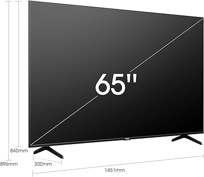 Hisense 65-Inch Class U6HF Series ULED 4K UHD Smart Fire TV (65U6HF, 2024) - QLED, 600-Nit Dolby Vision, Game Mode Plus VRR, HDR 10+, 240 Motion Rate, MEMC, Voice Remote, Compatible with Alexa, Black